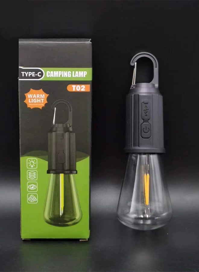 MANBO TYPE‑C Rechargeable Portable Thickened Retro Camping Ambient Light, LED Atmosphere Lamp for Outdoor & Indoor Use - Image 2